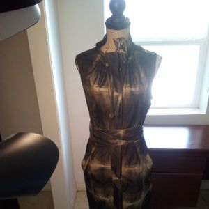 L.A.M.B. Taffeta Front Snap Dress